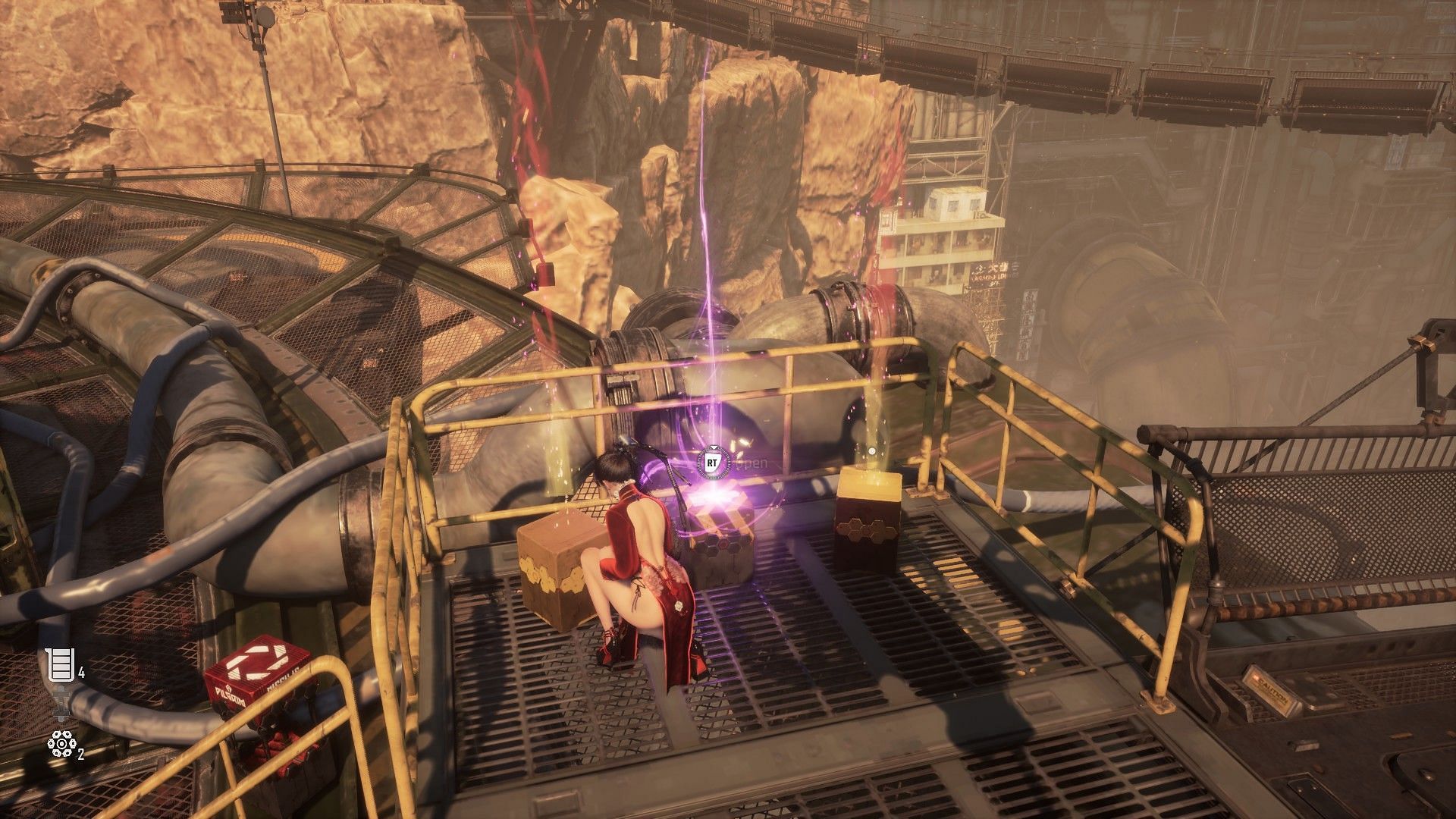 Interact with the boxes to receive your reward (Image via PlayStation Publishing LLC)